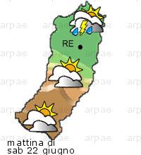 bollettino meteo per la provincia di Reggio-Emilia weather forecast for the Reggio-Emilia province Temp MAX 29 C 23 C Pioggia Rain 2mm 3mm Vento Wind 63km/h 60km/h Temp.