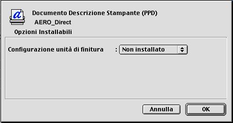 2-4 Installazione del software utente su computer Mac OS 4. Selezionare un collegamento a Fiery EXP5000 dall elenco Scegli una stampante PostScript e fare clic su Crea.