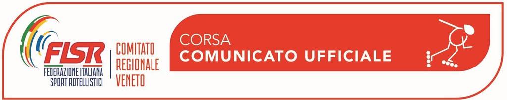 VIA PONTE RENATO, 8-36078 VALDAGNO (VI) T. 391 4042410 veneto @fisr.it www.fisr.it n. 01C del 18/02/2019 Rif. corsa Alle Società Corsa del Veneto e p.c. Alla F.I.S.R. Roma Al C.U.G. Regionale Al Comitato Regionale Friuli VG Ai Delegati Provinciali Oggetto: CAMPIONATI REGIONALI 2019 Il Comitato Regionale Veneto F.