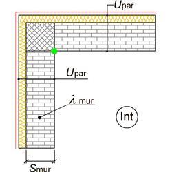 CARATTERISTICHE TERMICHE DEI PONTI TERMICI Descrizione del ponte termico: C - Angolo tra pareti Codice: Z3 Tipologia C - Angolo tra pareti Trasmittanza termica lineica di calcolo -0,029 W/mK