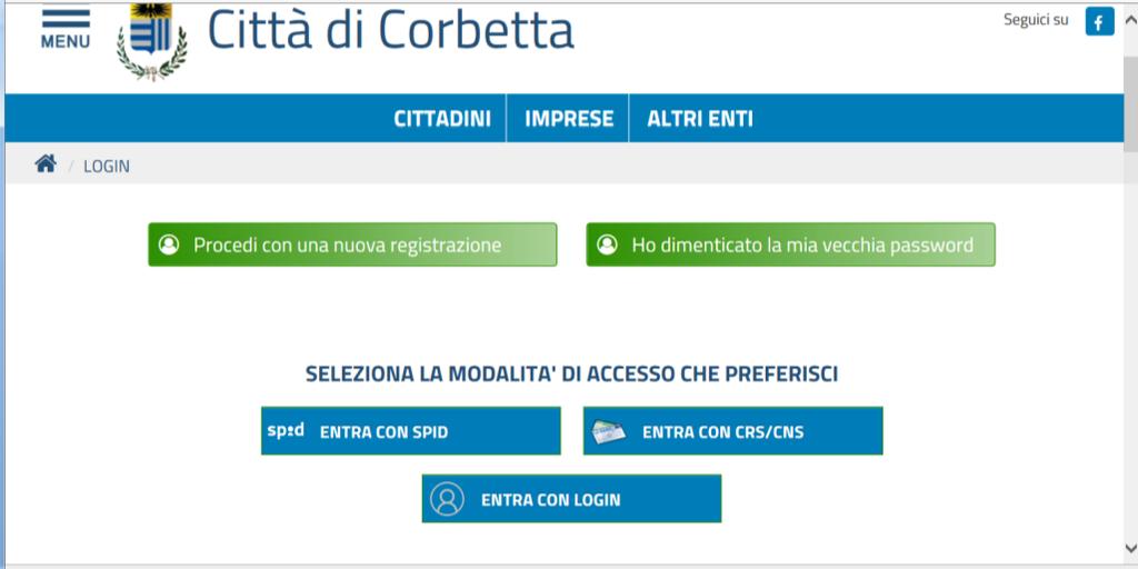 Accedere al portale dei servizi ONLINE attraverso il seguente link: https://servizionline.comune.corbetta.mi.it/hypersicportal/portale/anagrafe/anagrafepratichein sospeso.aspx?