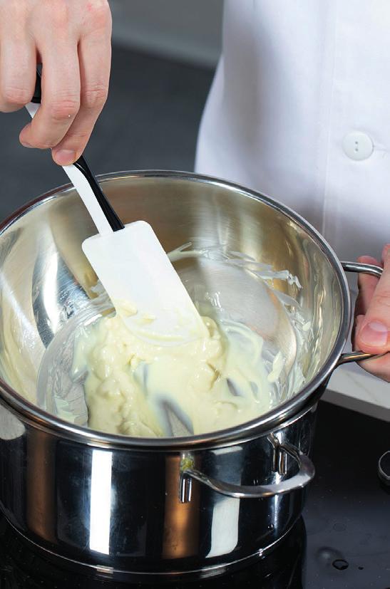 If not yet melted put back in the microwave for another 10 seconds and stir, continue until the chocolate is melted. Be careful not to heat the chocolate excessively.