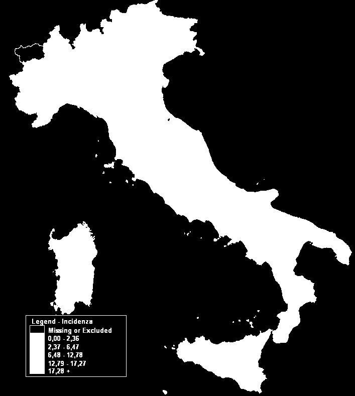 Il livello di incidenza, in questa settimana, è pari a 1,19 casi per mille assistiti. Il numero di casi stimati in questa settimana è pari a circa 72.