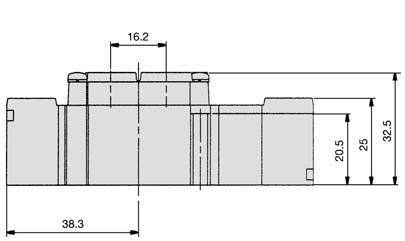 esterno tubo applicabile: ø4, ø5/2" (Per montaggio del manifold) ø6, ø1/4" ø8,