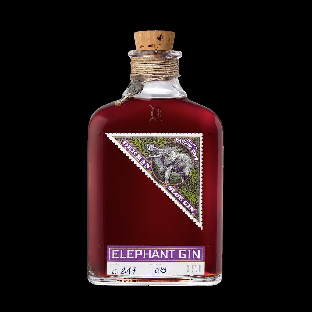 Elephant Sloe Gin unisce il sapore del premium London Dry Gin con il tipico aroma di prugnolo selvatico fresco.