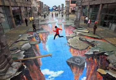 DISEGNI 3D per scuole secondarie di primo grado Trompe-l'œil e quadrature artistiche sono riprese in chiave contemporanea dagli artisti della Street Art.