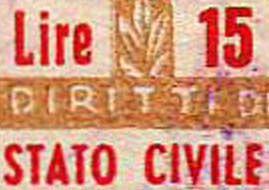 15 bruno rosso 1951/< Carta