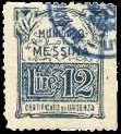 12 blu 1954/< Carta bianca, liscia. Stampa mm. 20x26,5. 18 L.