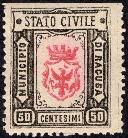 50 marrone 1886/< Carta bianca, liscia.