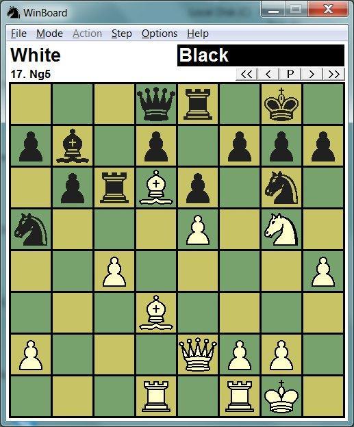 6. Custode Ranucci posizione dopo 16. Ce7-g6? L inconscio me lo diceva, che qualcosa per il N non andava, dopo questa mossa; infatti in precedenza avevo considerato solo il salto 16.