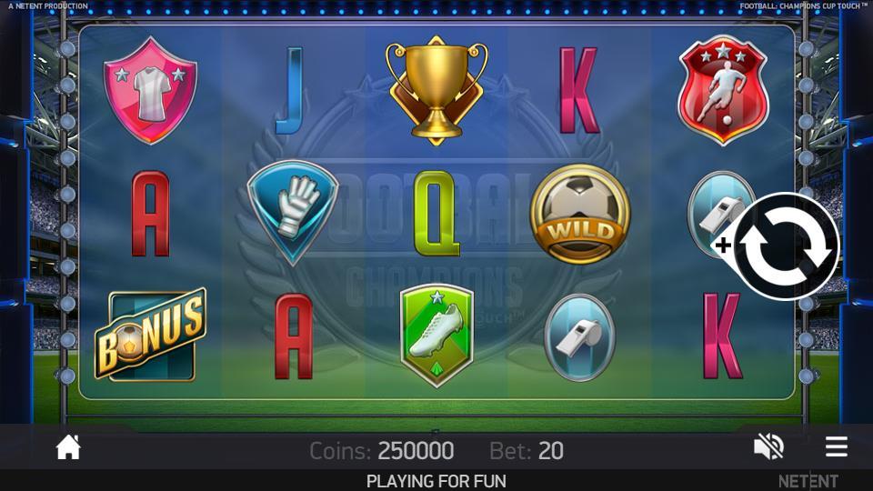 FOOTBALL: CHAMPIONS CUP TOUCH Tipo di gioco: Touch Game Ritorno per il giocatore: 96,82% È il momento di giocare tutti a calcio con NetEnt!