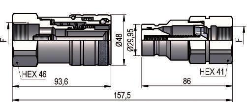 DN25 - BG 4 - ISO 19 BSP 3/4" DIN 3852-2-X.2519.002 850 23.2519.003 478 30 NPT 3/4" ANSI B1.20.3.2519.012 857 23.