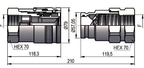 5051.112 6015 5 See PLK4 DN50 NPT 2" ANSI B1.20.3.5051.012 6045 5 See PLK4 DN50 1"½ SAE 3000.5051.002 6440 5 See PLK4 DN50 IG 2 2"½-12 UN 2B SAE J 1926-1.