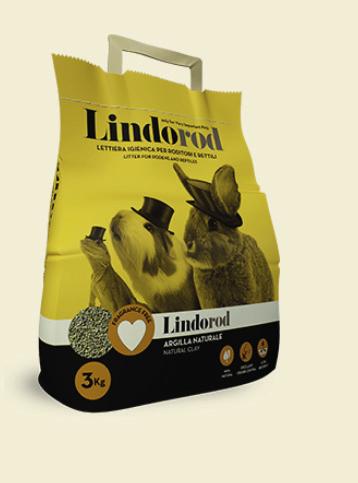 LINDO ROD Lindorod è una lettiera igienica composta al 100% da Urasite, un argilla naturale caratterizzata da un elevato