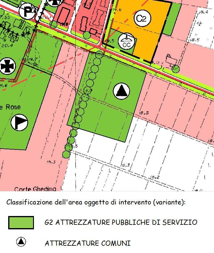 1 "Zone agricole normali" - parte: E.2.2 "Zone agricole di rispetto alle aree urbane" - intera area: G.