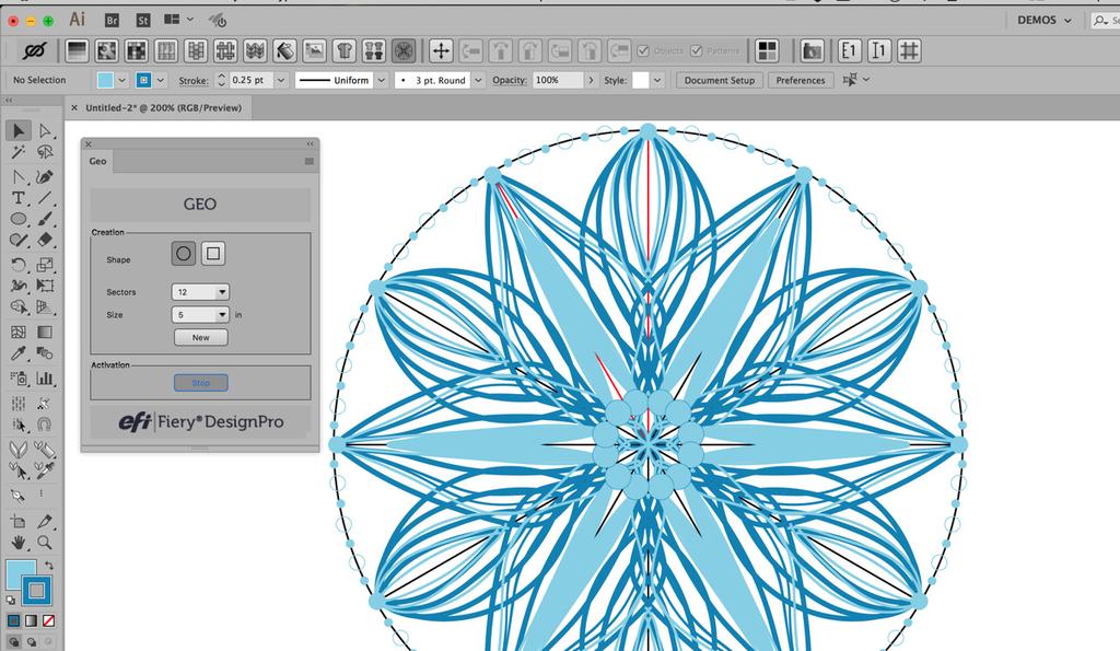 Usate la funzione di griglia per visualizzare il layout per la produzione.