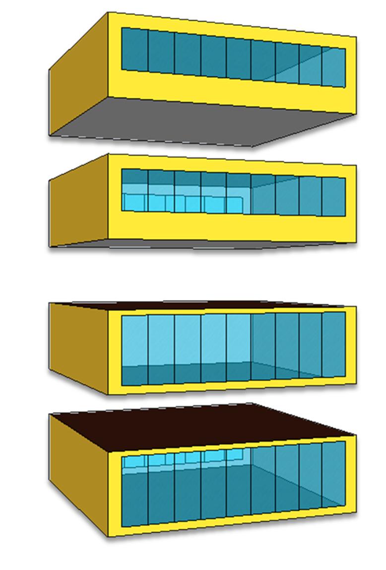 3. Il sistema vetrato Modulo edilizio - Valori Location Glazings Window Size Window distribution External shadings Rome: Lat. N 42 54 39 ; HDD 18 : 1420 K d CDD 18 : 827 K d DH: U gl = 1.