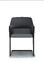 Giroflex 434 sedia e poltroncina visitatore: poltroncina opzionalmente disponibile con copribracciolo.
