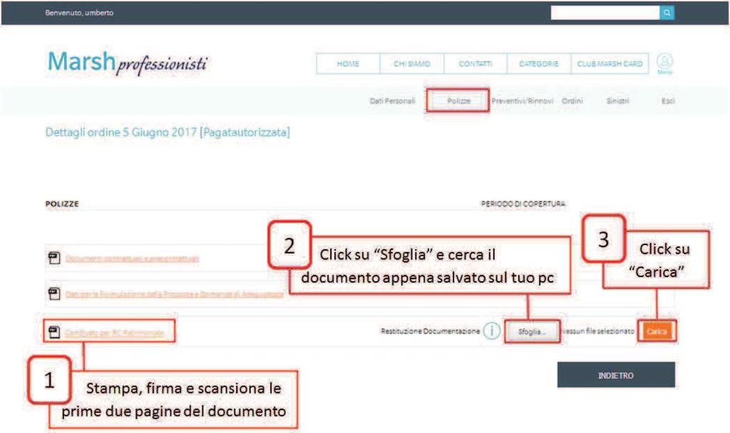 ACQUISTARE All ultima schermata Pagamento con carta di credito oppure utilizzando Modulo di bonifico complessivo di coordinate bancarie,