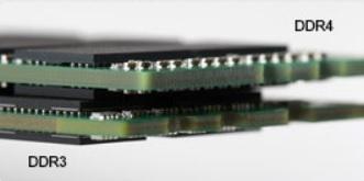 Figura 2. Differenza di Spessore Bordo incurvato I moduli DDR4 hanno un bordo incurvato indicano che facilita l'inserimento e allevia la pressione sul PCB durante l'installazione della memoria.