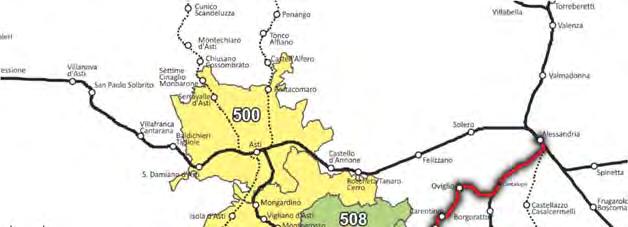Nizza Monferrato Mobilità motorizzata in origine e destinazione (sono indicate le 10