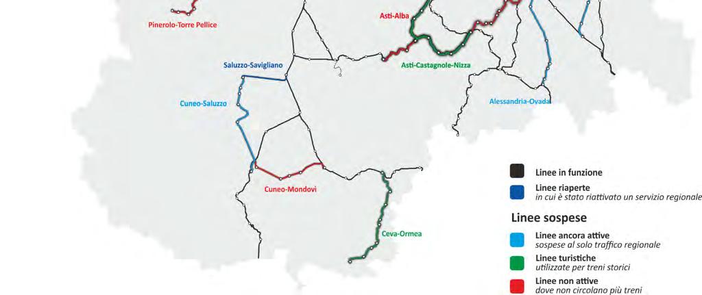 Mappa delle linee sospese Agenzia Mobilità