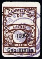 50 salmone 1920/< Carta bianca, liscia. Stampa mm. 22x25.