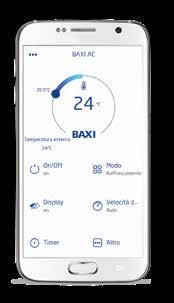 I climatizzatori della gamma Baxi Dream sono dotati DI SERIE del modulo wi-fi.