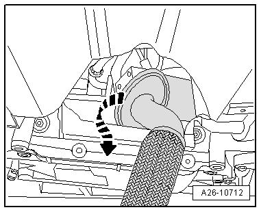 Pagina 11 di 13 Per rimontare il filtro antiparticolato occorre sempre fissare sull'elemento di disaccoppiamento del tubo anteriore di scarico un dispositivo di protezione per il trasporto