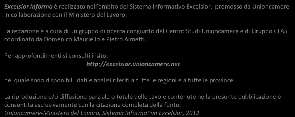 Tale universo è costituito dalle imprese con almeno un dipendente in media nell'anno 2009 ed è desunto dal Registro Imprese integrato con i dati di altre fonti (in particolare INPS e ISTAT).