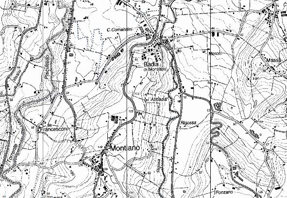 INQUADRAMENTO TERRITORIALE L area interessata dall intervento di consolidamento è ubicata in Via Circonvallazione in Comune di Montiano (FC), catastalmente individuata nel foglio 4