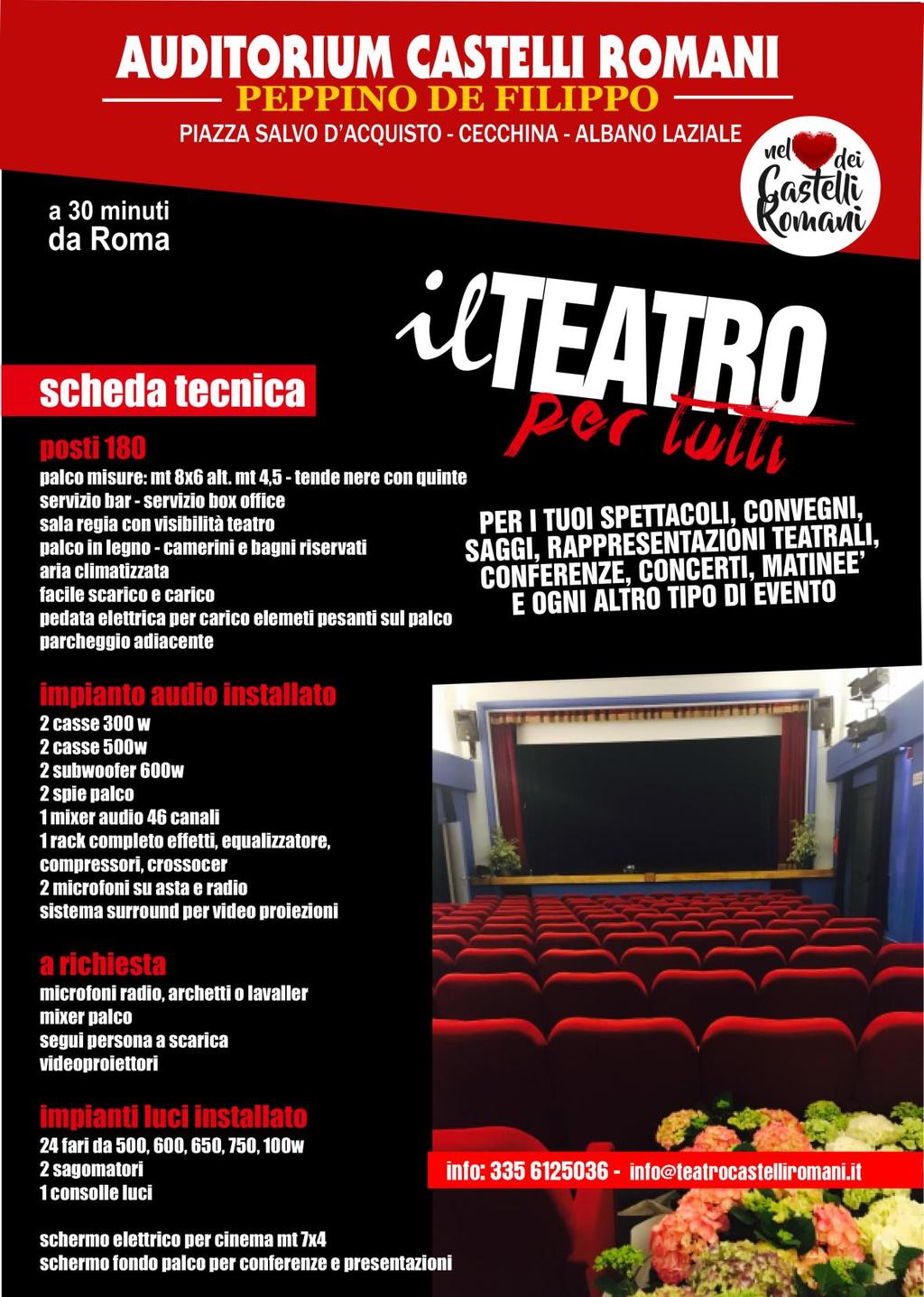 Art. 11 Scheda Tecnica Auditorium dei Castelli Romani Peppino De