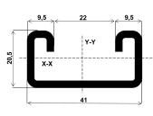 RPC2 RPC4 RPC6 RPC8 RPC2 RPC4 RPC6 RPC8 C C B A B A Dimensioni mm 20 x 30 x 2000 21 x 41 x 3000 41 x 41 x 3000 41 x 41 x 3000 Spessore mm 1,5 2 2 2,5 Sezione cm 2 1,04 1,94 2,76 3,40 Peso kg/m 0,87