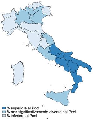 Nelle ASL regionali la percentuale di persone a cui è stato calcolato il punteggio del rischio cardiovascolare è estremamente bassa.