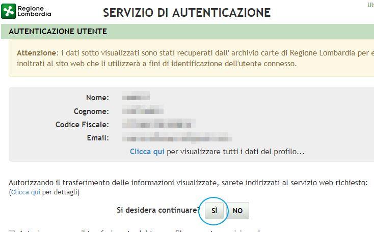 CNS/CRS - Carta nazionale o regionale dei servizi Se si utilizza l autenticazione tramite CNS/CRS, accedere tramite l apposito pulsante Si verrà reindirizzati sul portale Regione