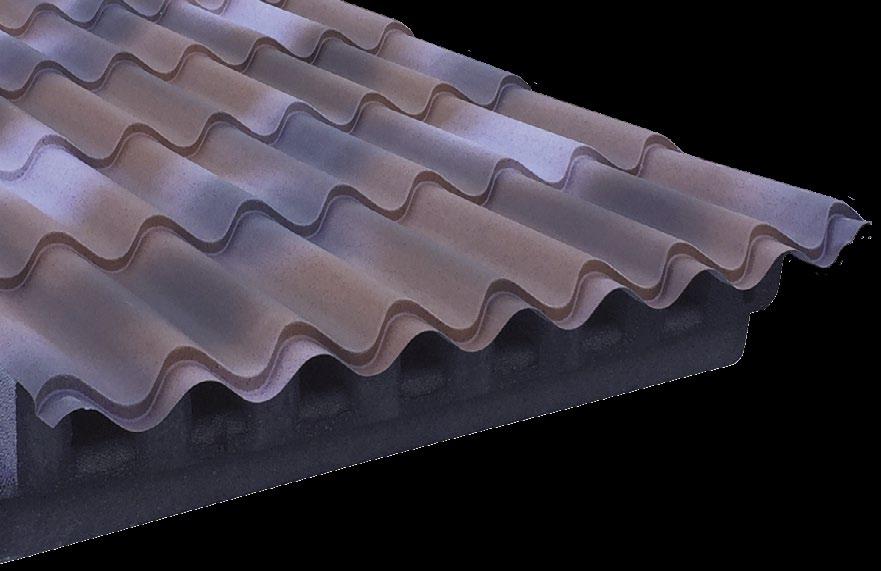 CONFIGURAZIONI Tegostil AIRY 02 onda Tegostil AIRY 02 onda è un sistema di copertura microventilato costituito da una lastra metallica stampata che riproduce l aspetto estetico dei coppi, accoppiata