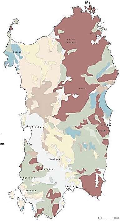 Rocce: Pietre di Sardegna Ere (durata in milioni di anni) e periodi geologici Neozoico o quaternario (1,5-0,01) Pleistocene,