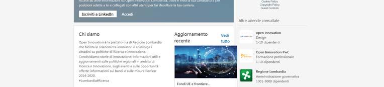 Integrazione media ottimizzato: LinkedIn Ads N. 587 follower N. 297 post N. 223.