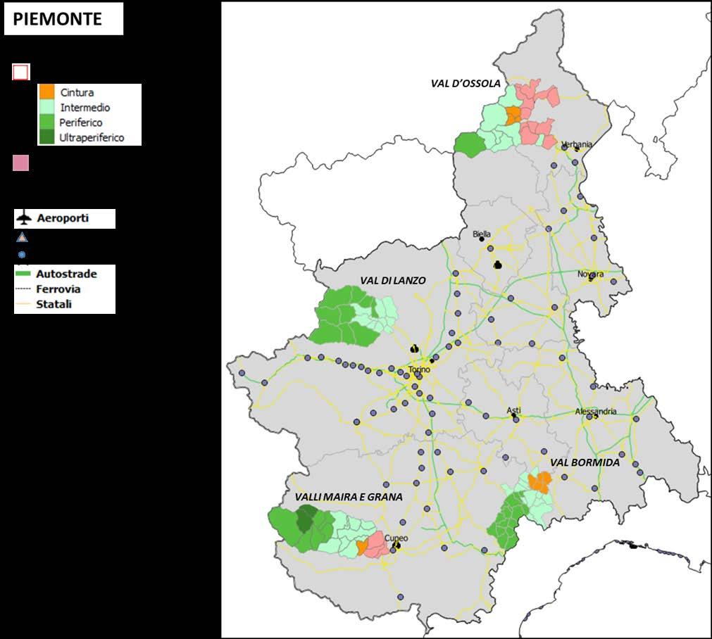 Le 4 Aree Interne piemontesi Prima