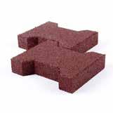 La mattonella ad H può essere utilizzata su qualsiasi base rigida. Grazie al profilo H, le piastrelle in gomma possono essere posizionate come una normale pavimentazione in pietra.