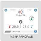 Pannello di controllo MyDATEC ha sviluppato un interfaccia touch che permette di accedere e regolare tutte le funzionalità della centrale VMC termodinamica Smart+.