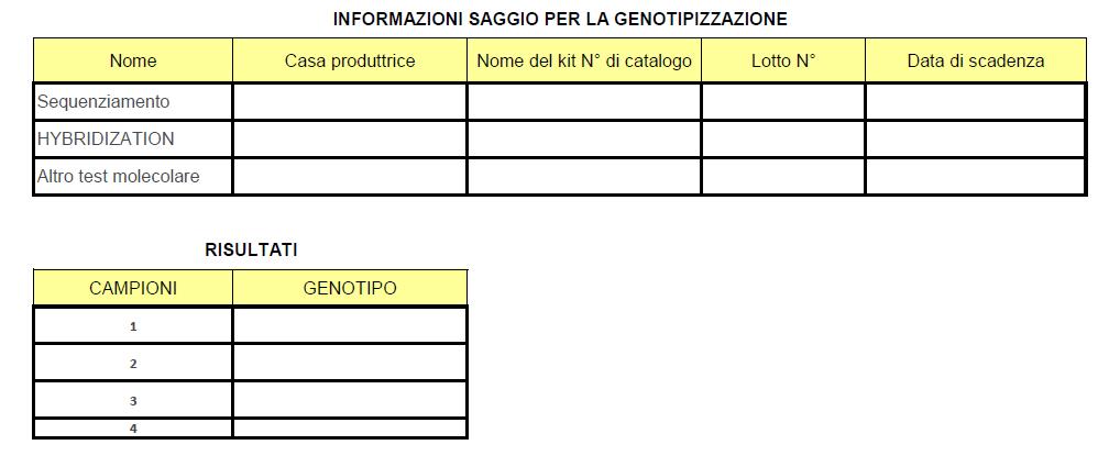 FORMAT PER IL PT MOLECOLARE Informazioni