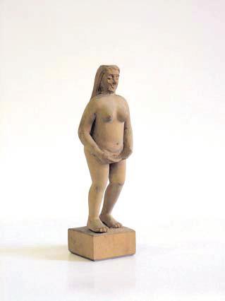 1946 SCULTURA Figura femminile s 461 Piccola scultura in legno intagliato