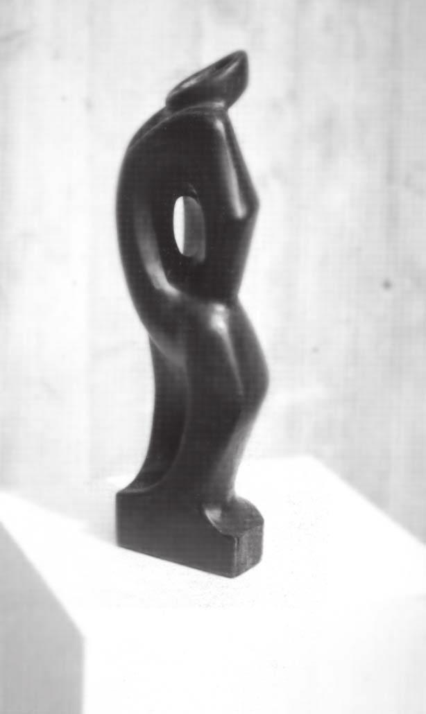 1947 SCULTURA Senza titolo (Figura femminile in nero) s 73 Legno colorato nero intagliato a tutto tondo Coll. I Marchigiani Museo Mobile S. Severino M.