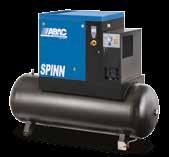Estremamente compatti e facili da installare, i compressori ABAC SPINN offrono un grosso risparmio sui costi di installazione e di collegamento, soprattutto sul modello con essiccatore e serbatoio