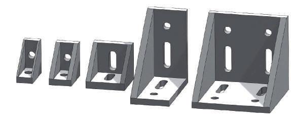 squadrette (alluminio pressofuso) brackets (cast aluminium) cap.3 pag.5 giunzioni chapt.