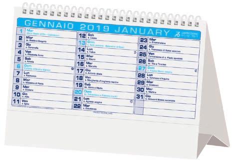 CALENDARI 18_2_Layout 1 12/06/18 10:47 Pagina 110 BASIC F04463-RB ROSSO BLUE F04463-CB CELESTE BLUE F04463 BASIC 0,7200 Calendario da tavolo 12 ff.