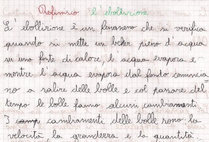 Non tutti gli elaborati prodotti sono risultati adeguati alla richiesta è stato quindi necessario,