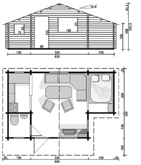 Case da giardino TERRANOVA Questo modello è stato sviluppato come alternativa più economica ai Bungalow più grandi.