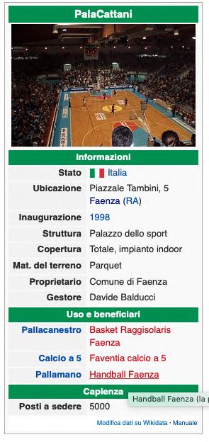 La distanza del Palasport è di 3,7 km da Piazza del Popolo (google maps). L altezza utile del palasport è di 11 metri.